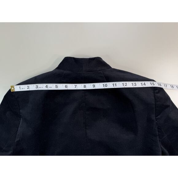 J Crew Womens Blazer 6 Black Velvet Broadway Jacket Minimalist Preppy Feminine - Picture 7 of 13